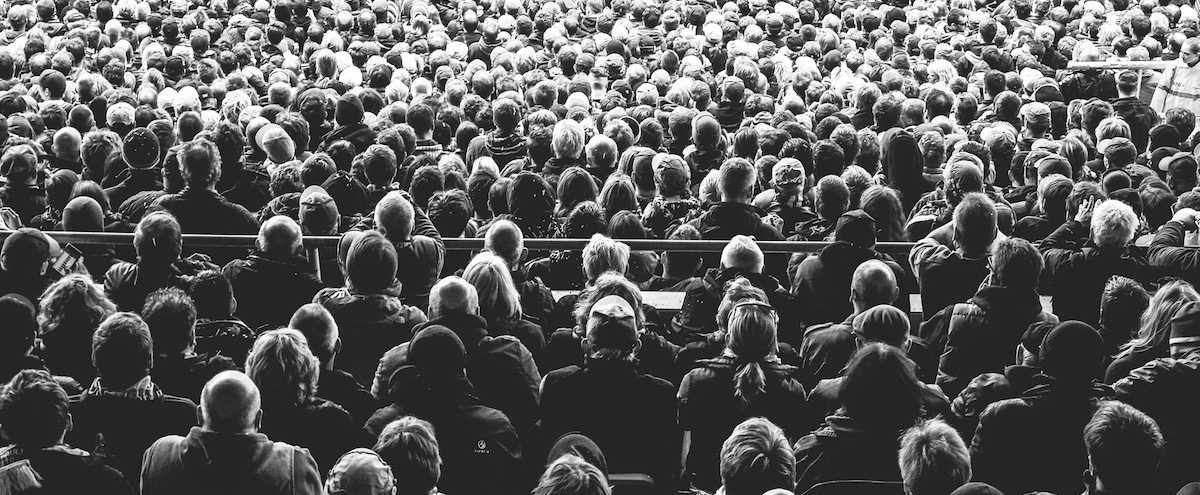 a crowd watching an event