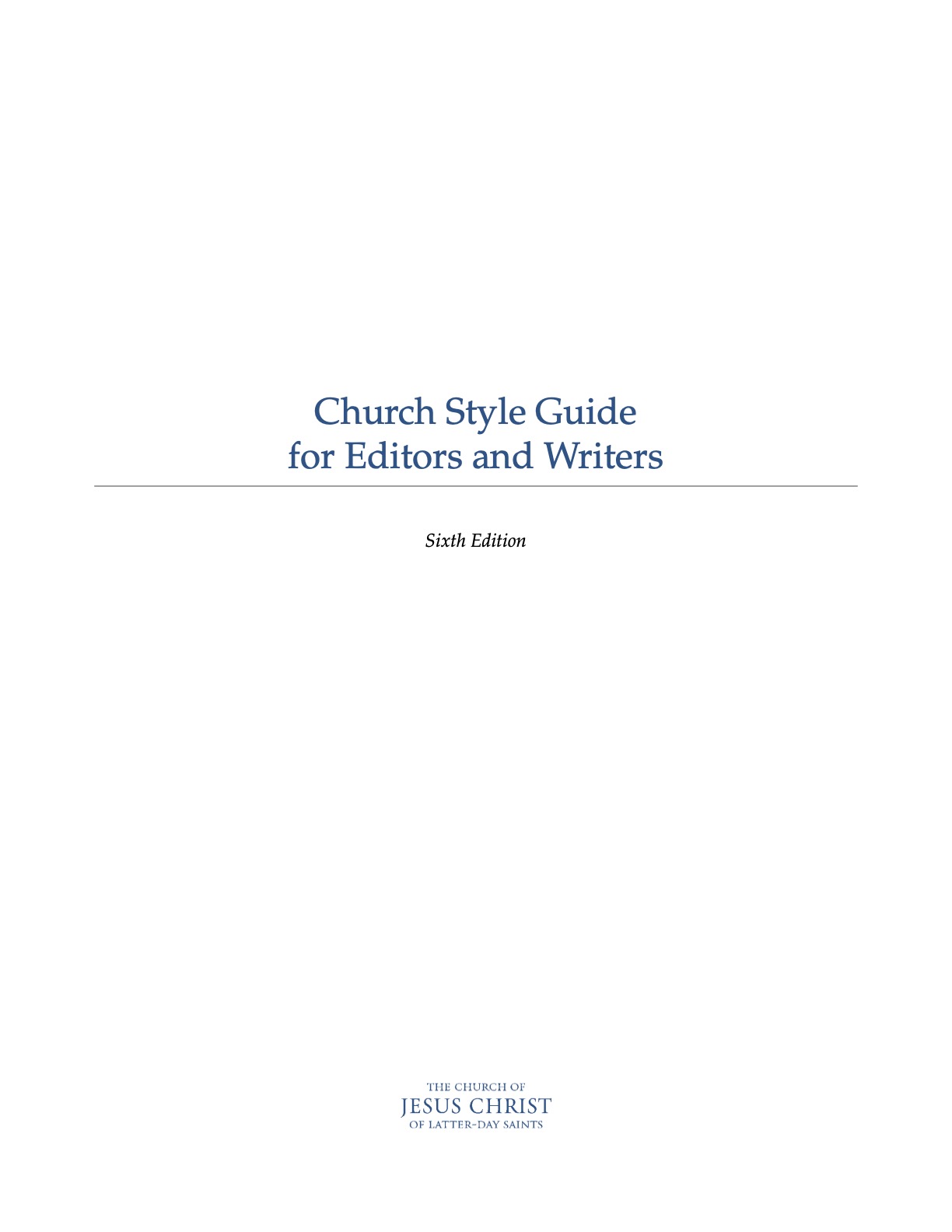 cover of the church style guide