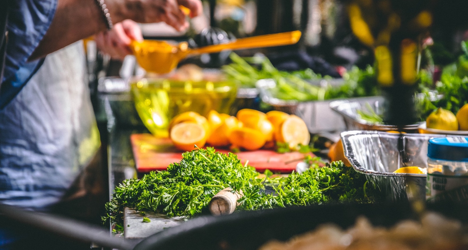 a chef preparing food