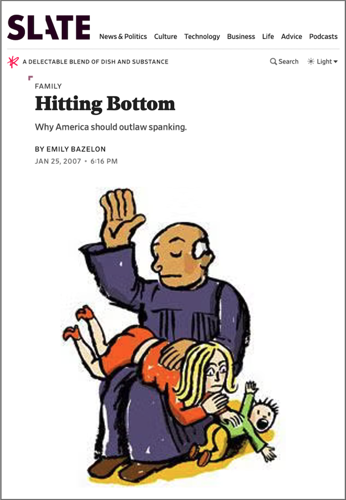 a judge spanking a woman spanking a child