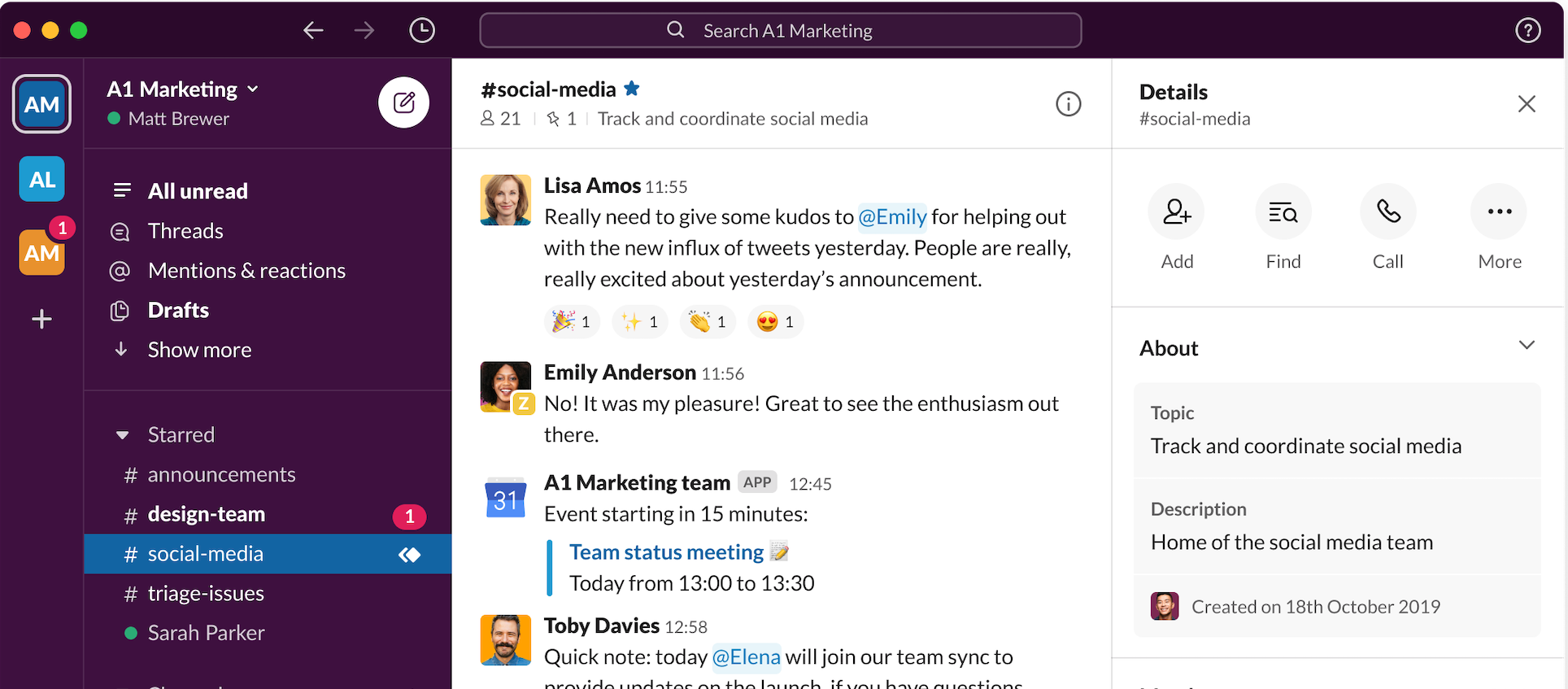 Slack screenshot